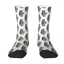 Calcetines de hombre Cute Chinchilla Animal calcetín hombres mujeres medias de poliéster diseño personalizable