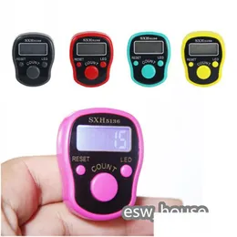 Inne zegary Akcesoria elektroniczne palec palców z LED Resettable Digital Manual Clicker Timer Numer Clap Tracker DHzsi