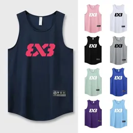 3x3 Tanktop Schnelltrocknungsnetz Atmungsaktives Training Anzug FIBA-Basketball Sport No Canes Drei auf drei