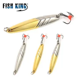 Fishing Accessories FISH KING Winter Ice Lure 51015g Artificial Metal Hard Bait Balancer Treble Hook accessories Wobblers 230629