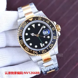 Luxury Wistwatches GMT Batman 41mm New Mens Watches Fashion Black Dial With Calender Bracklet Folding Clasp Master 2813 Movement Men Watch Relogio