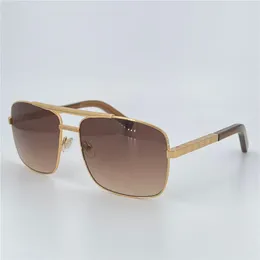 Fashion Classic 0259 Sunglasses For Men Metal Square Gold Frame UV400 Unisex Vintage Style Attitude Sunglasses Protection Eyewear 282L