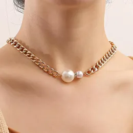 Choker 2023 Baroque Pearl قلادة قلادة قلادة رجعية شارع سميكة