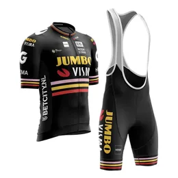 جيرسي ركوب الدراجات مجموعات Jumbo Visma Clothing 2023 Men Sleeve Set Mtb Bike Uniforme Maillot Bicycle Ropa ciclismo Hombre 230928