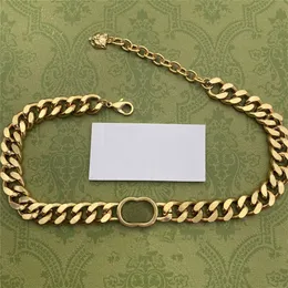 Mens Designer Necklace Collana With Box Fashion Jewelry For Woman Luxury Chains Party Neckwear Vintage Gold Necklaces Thick G Tige302E