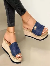 Puimentiua Platform Wedges Slippers Women Sandals 2020 New Female Shoes Fashion Heeled Shoes Casual Summer Slides Slippers Women s4146214