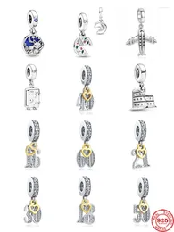 Loose Gemstones European Birthday Celebration Airplane Pendant DIY Fine Beads Fit Original Charms Silver 925 Bracelet Jewelry