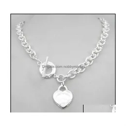 Pendant Necklaces Pendants Jewelry Design Womens Sier Tf Style Necklace Chain S925 Sterling Key Heart Love Egg Brand Charm Nec H09217i