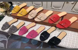 New Summer Women sandals Lock designer Charms Sea-Slide Walk season women Slip-on slippers shoe Stuffies 36-415898088