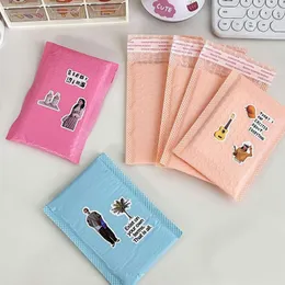 Storage Bags Wholesale 10pcs Pink Bubble Padded Envelope Self Seal Mailers Gift Blue Nude Business Card Protection Packaging