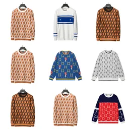 Suéteres para hombres Diseñador para hombre Moda de lujo Casual Redondo Manga larga Suéter Impresión de letras Otoño Invierno Mantener ropa caliente