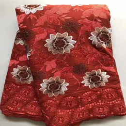 Szwajcarska bawełniana koronkowa tkanina afrykańska nigeryjska tkanka haftowa 5 jardów materiał do szycia do DIY ślub ślubny 271N
