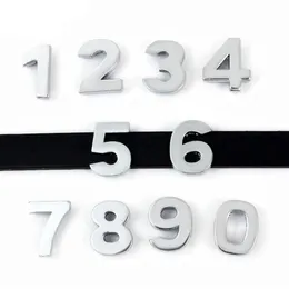 New 8MM Plain Slide numbers 0-9 20 pcs lot Can choose each number Slide Charms Fit DIY Wristband Belt & Bracelet LS307K