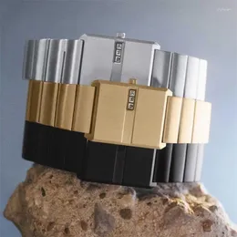 Relógios de pulso Bredan Unisex Relógio Pulso Personalizado Masculino Quadrado Moda Minimalista Feminino Display Digital Quartzo