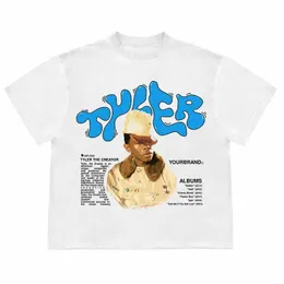 Hip hop y2k vintage ponadgabarytowy tshirt retro portret graficzny prasowy t-shirt harajuku punkowy gotycki top oversize