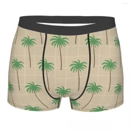 Cuecas masculinas palmeiras tropicais roupa interior sexy boxer shorts calcinha homme cintura média plus size