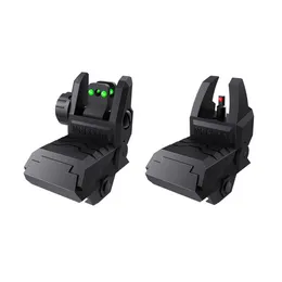 Taktisk MGP CQB Fiber Optics Armor Gen 1 Back-Up Sight Uppgraderad fram- och bakre fällbara vändningar Rödgrön fiber Sikt för M4 AR15 Fit Picatinny Weaver Rail