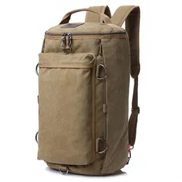Outdoor Bags Sports Hiking Camping Canvas Backpack Military Tactical Multi-function Shoulder Handbag Travel Back Pack244E