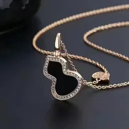 Vintage Gold Chain Gourd Pendant Necklace Desinger Jewelry for Women 18k Gold Plated 925 Sterling Silver Luxury Personality Jewelry High Fashion Choker för kvinnor