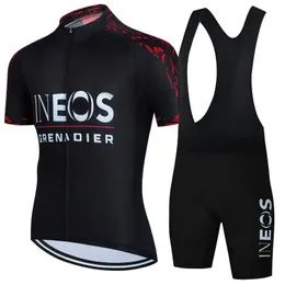 Cykeltröja sätter team 2023 ineos grenadier set cykelkläder herr vit cykelskjorta kostym Bib Shorts Mtb Maillot Culotte 230928