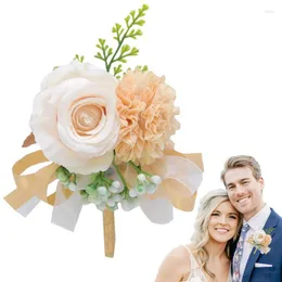 Dekorative Blumen Boutonniere Corsage Rose Floral Schulter Corsagen Mutter der Braut für Hochzeitszeremonie Jubiläum formelle Party