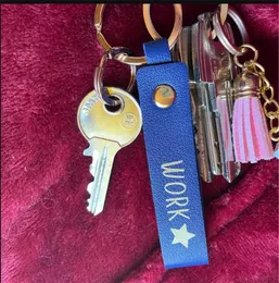 Keychains Leather Key Rings With Customized Name Wedding Party Gifts Fob Monogrammed Holder Birthday Favor Supplies