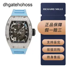 Richardmill orologi orologio meccanico Richar Mille serie uomo Rm010 platino originale diamante moda tempo libero affari sport Z9D8