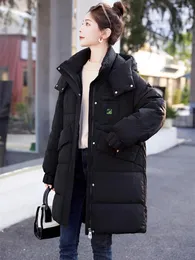 Women's Trench Coats 2023 Winter Women Parka Jacket Long Parkas Female Down Cotton Hooded Overcoat Thick Warm Jackets Windproof Casual