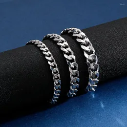 Link Armbanden 7/9/10mm Mannen Eenvoudige Rvs Curb Cubaanse Ketting Voor Vrouwen Unisex Pols Sieraden Geschenken