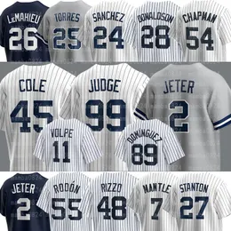 Anthony Volpe Aaron Judge New Yorks Baseball Jersey Yankees Derek Jeter Gerrit Cole Jasson Dominguez Harrison Bader Gerrit Cole Giancarlo Stanton Mickey Mantle