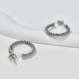 orecchini alla moda firmati gioielli con perno di lusso Orecchino Orecchino in argento sterling 925 a forma di C LTFN