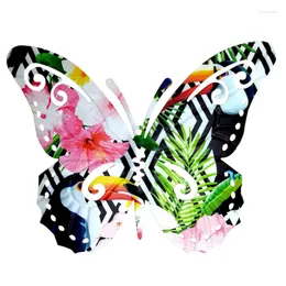 Garden Decorations H7JB Wall Metal Butterfly Sculpture Art Crafts Hanging Ornament For Patio Balcony Home Living Room Bedroom Decor