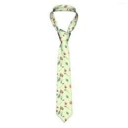 Gravatas borboleta fundo verde com flores gravata masculina poliéster magro 8 cm de largura rosa flor pescoço gravata para acessórios gravatas negócios