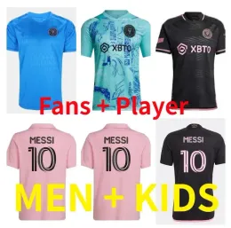 Messis 2023 2024 Inter Miai Soccer Jerseys Cf Matuidi Higuain Campana Yedlin Mls 23 24 Football En Kids Shirt Kits Child Adult uniform