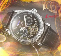 인기있는 큰 기계 자동 날짜 날짜 시간 시계 럭셔리 디지털 숫자 달 시계 쿼츠 로즈 골드 실버 케이스 레저 손목 시계 Montre de Luxe Gifts