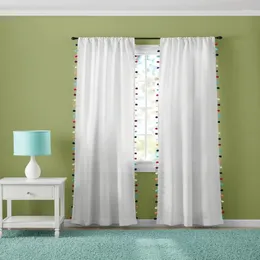 Curtain Darkening Single Window Panel White Pom Cautains For Bedroom Door Curtains Doorways Kitchen Sets Black