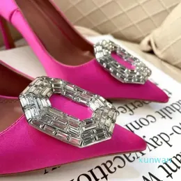 Aminah Muadi Begum chaussures habillées embellissement en cristal boucle teinture pompespool talons hauts chaussures pour femmes chaussures d'usine robe de soirée de luxe pour femmes