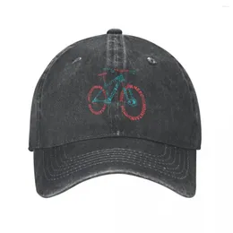 Kawałki kulkowe Vintage Cycling MTB Mountain Bike Baseball Cap Unisex w trudnej sytuacji, umyty hat rower na świeżym powietrzu