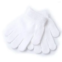 12 Paar warme einfarbige Handschuhe für Kinder, Teenager, Winter, dehnbarer Strickhandschuh für Jungen und Mädchen