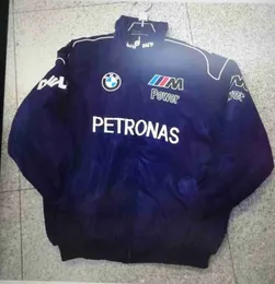 F Racing Suit Academy Style Autumn and Winter Coat Cotton Commeral helt broderad BMW a