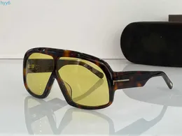 Mode Tf Cassius Übergroße Sonnenbrille im Mundstück-Stil High-End-Version Luxusbrille Frau Acetatrahmen Moderne Eleganz Herrenbrille