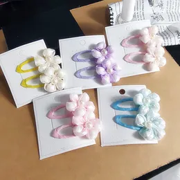 Fermagli per capelli con fiori per ragazze carine BB Forcine fatte a mano Barrettes Copricapo Moda Accessori per capelli per bambini 2757