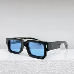 Sunglasses High Quality Brand Designer Luxury Acetic Acid Square Frame For Men And Women Outdoor Uv Resistant Uv400