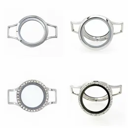 Tennis 5pcs 10pcs 30mm Magnetic Glass Floating Locket Copy Stainless Steel Watch Wrap Bracelets Bangle Fit For Charms Jewelry305I