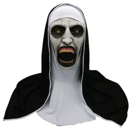 Halloween Horror Maske Cosplay Valak Latex Masken Mit Kopftuch Integralhelm Halloween Requisiten Party Dekoration Lieferungen