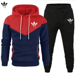 Men's Tracksuits 2022 basketball dunk Sport Wear Hoodie & Sweatpants High Quality Solid Color Hooded Long sleeve Joggers Sweatpants Suit Tracksuit