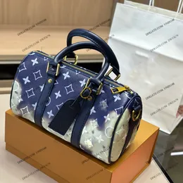 23Fw Women Luxurys Designer Totes Bags keepall Speedy poillow Handbag Embroidery Flower Ladies Handbags Messenger Bag Pouch Purse 25cm