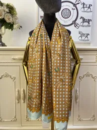 Scarves Women's long scarf scarves shawl 100% twill silk material print letter dragonfly patten size 180cm 65cm