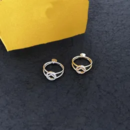 Модный роскошный браслет, женские кольца с бриллиантами, женские латунные кольца с гравировкой F, золотое кольцо 18 карат, ювелирные изделия, подарки FRN1 -- 03306y