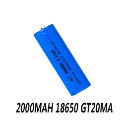 GT20MA 2000 mAh wiederaufladbare 3,7 V Li-Ion 18650 Akkus für LED-Taschenlampen, Reise-Wandladegerät